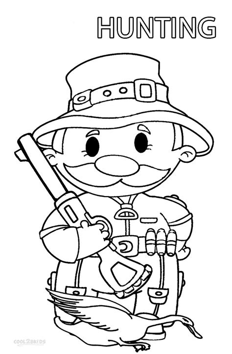 hunter coloring pages