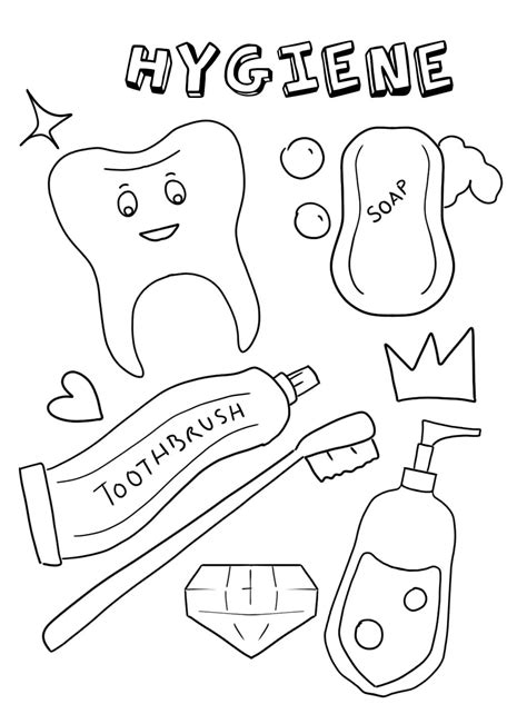 hygiene coloring pages