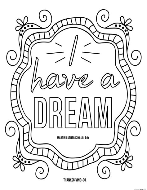 i have a dream coloring pages