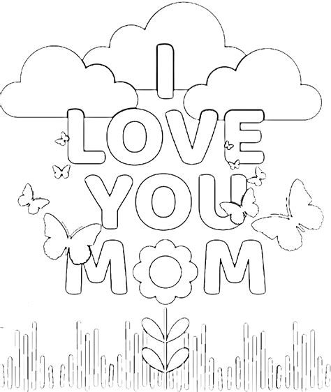 i love mom coloring pages