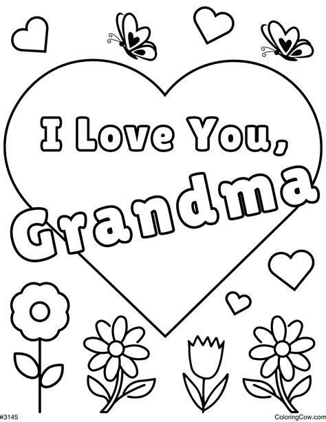 i love you grandma coloring pages