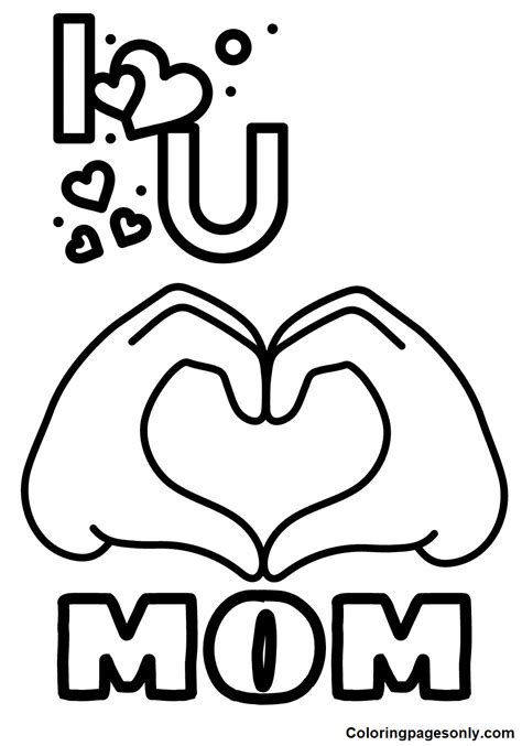 i love you mom coloring pages