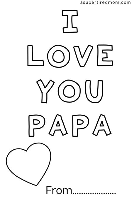 i love you papa coloring pages