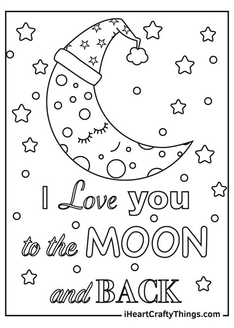 i love you to the moon and back coloring pages