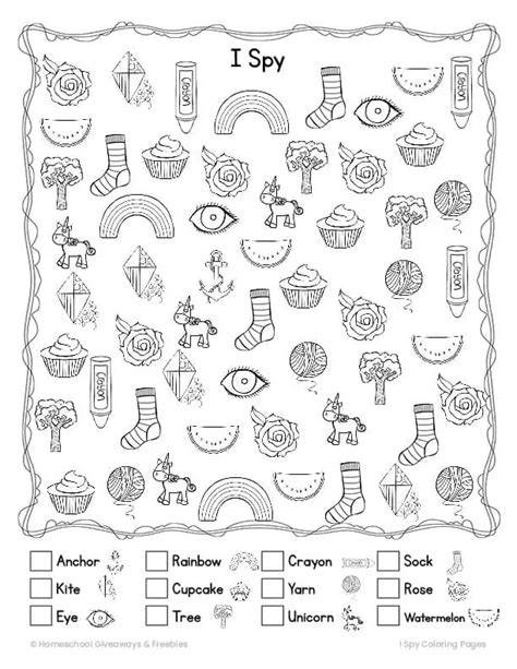 i spy coloring page