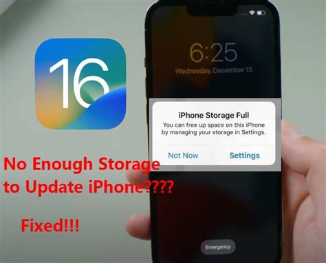 iOS 16 update storage space