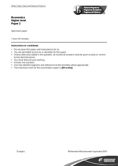 Ib Econ Hl Paper 2 Walkthrough Example