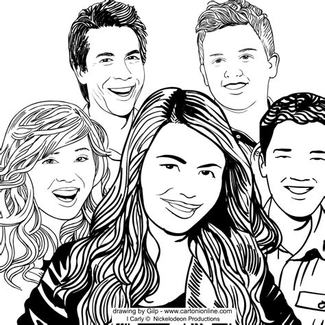 icarly coloring pages