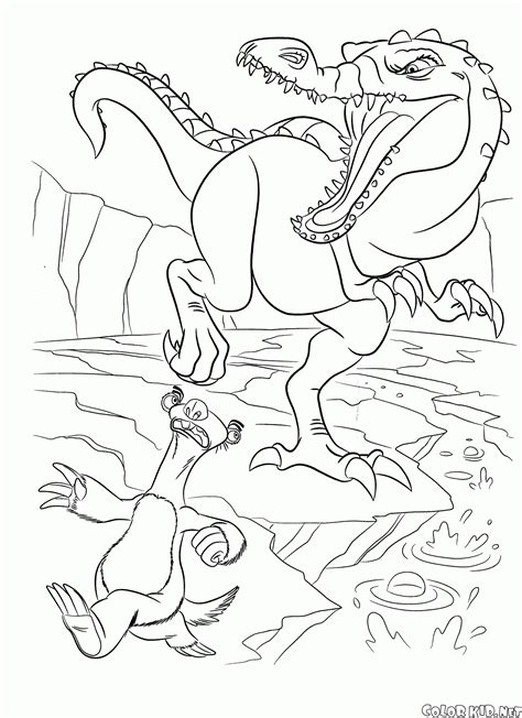 ice age dawn of the dinosaurs coloring pages