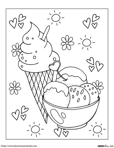 ice cream coloring pages pdf