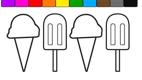 ice cream popsicle coloring pages