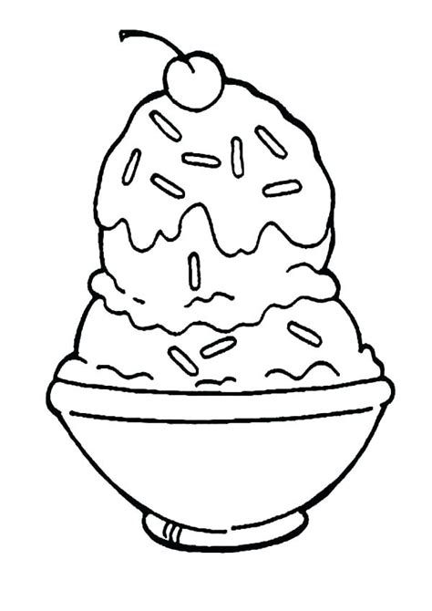 ice cream sundae coloring pages