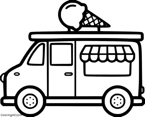 ice cream truck coloring page