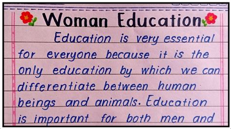 importance of women's education speech