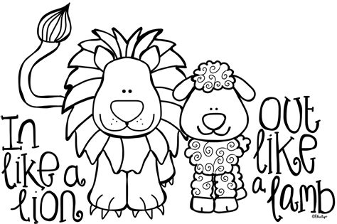 in like a lion out like a lamb coloring pages