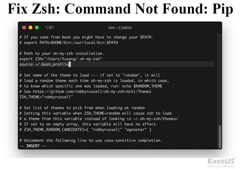 in mac always getting zsh command not found closed