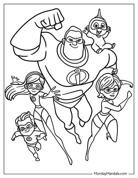 incredibles coloring pages