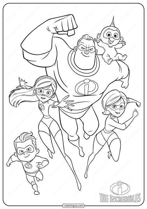 incredibles coloring pages free