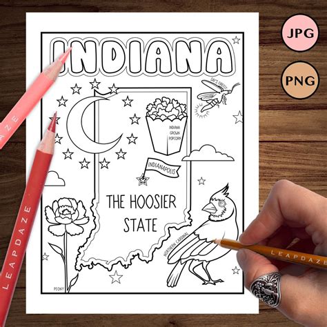 indiana coloring pages