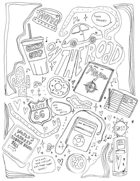 indie aesthetic coloring pages