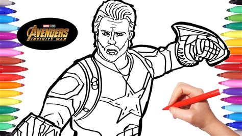 infinity war captain america coloring pages