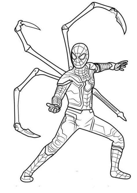 infinity war iron spider coloring pages