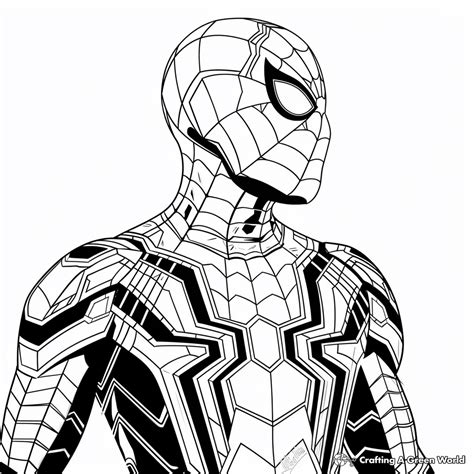 infinity war iron spider coloring pages