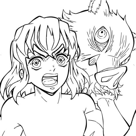inosuke coloring pages