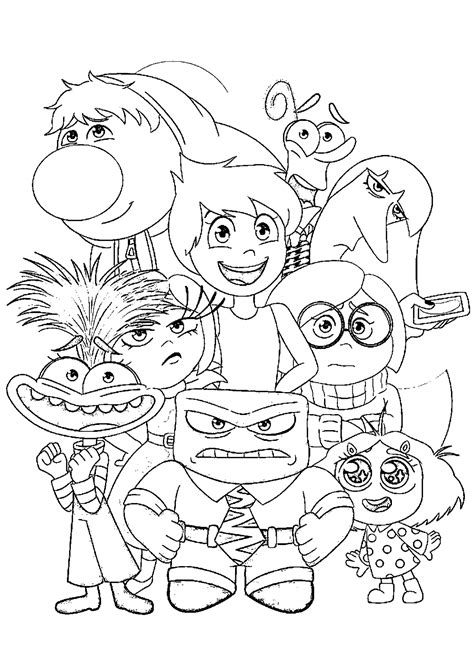 inside out characters coloring pages
