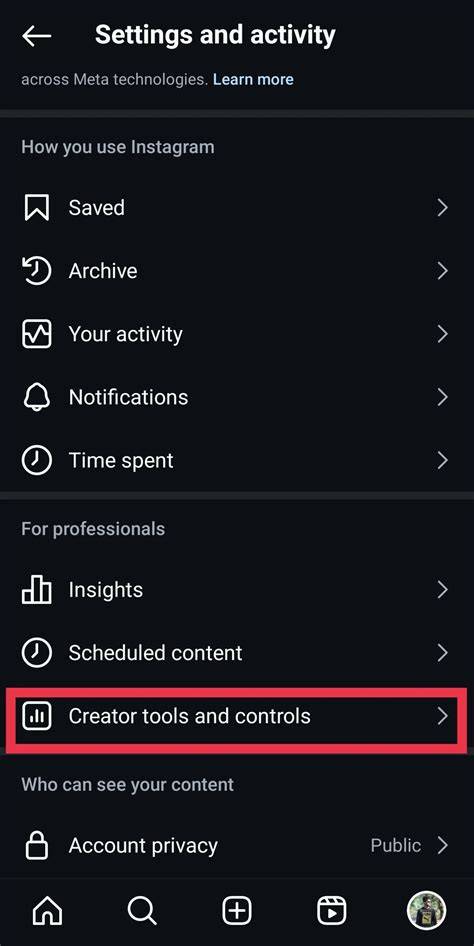 Account and Tools