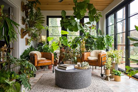 interior decorating with houseplants