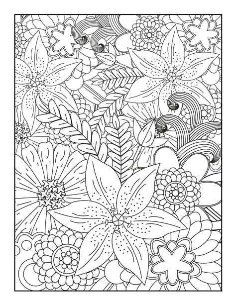 intricate flower coloring pages