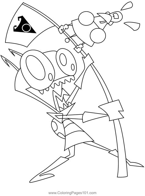 invader zim coloring pages