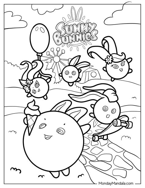 iris sunny bunnies coloring pages