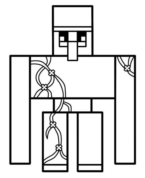 iron golem minecraft coloring pages