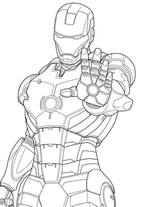 iron man coloring pages easy