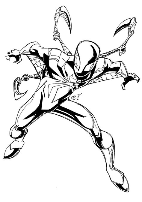 iron spider coloring pages