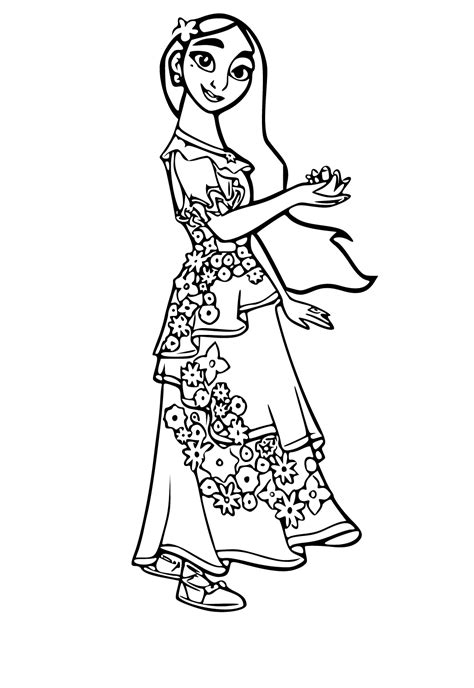 isabela encanto coloring pages printable