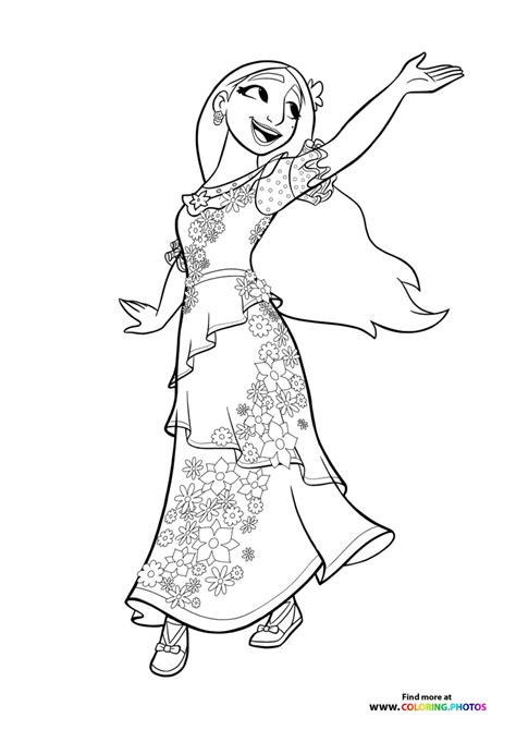 isabella from encanto coloring pages