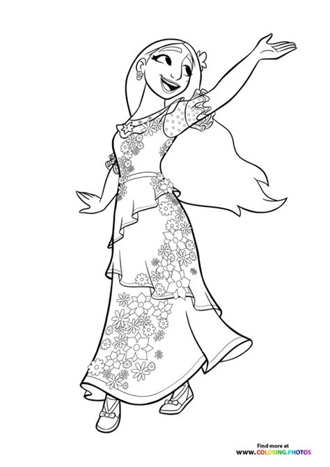 isabella from encanto coloring pages