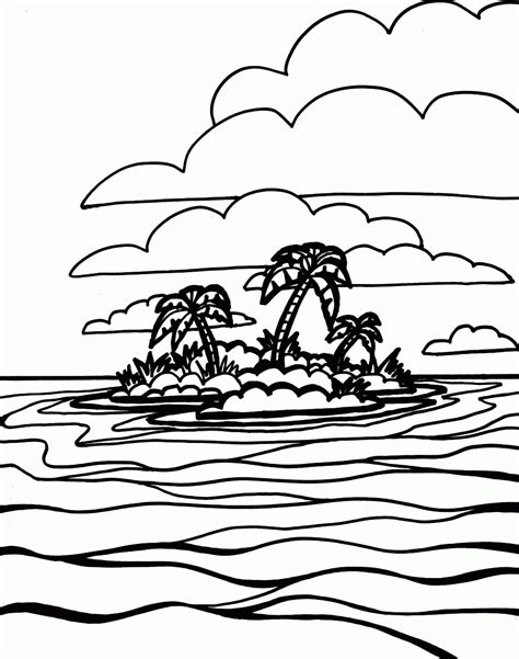 island coloring pages
