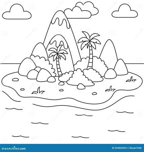 island coloring pages