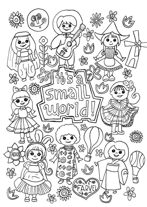 it's a small world coloring pages