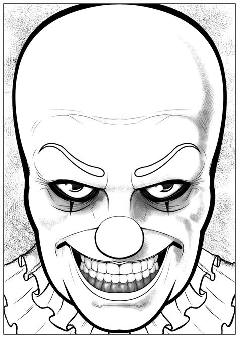 it the clown coloring pages