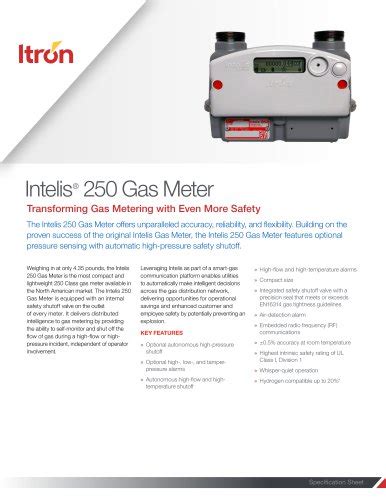 Itron Gas Meter Catalog