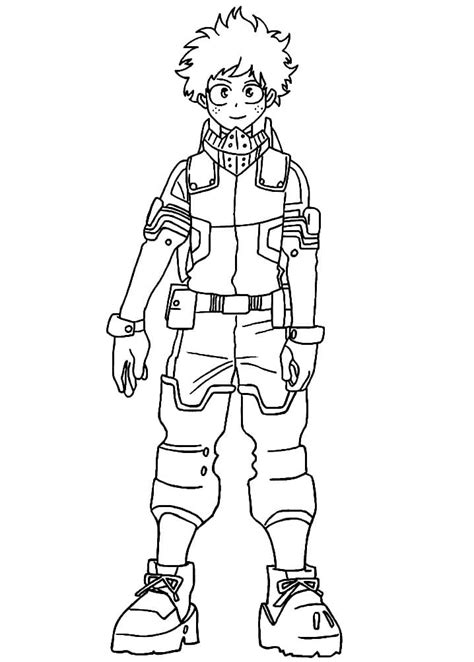 izuku midoriya coloring pages