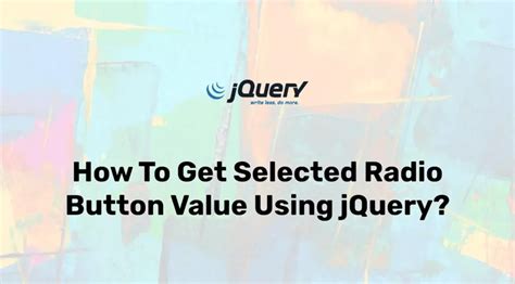 jQuery get value of selected radio button