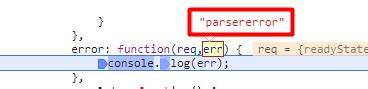 jQuery returning parsererror for ajax request