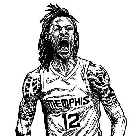 ja morant coloring page