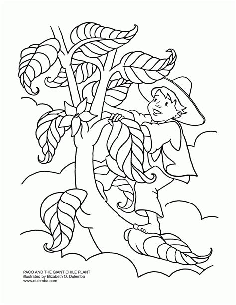jack and the beanstalk coloring pages free